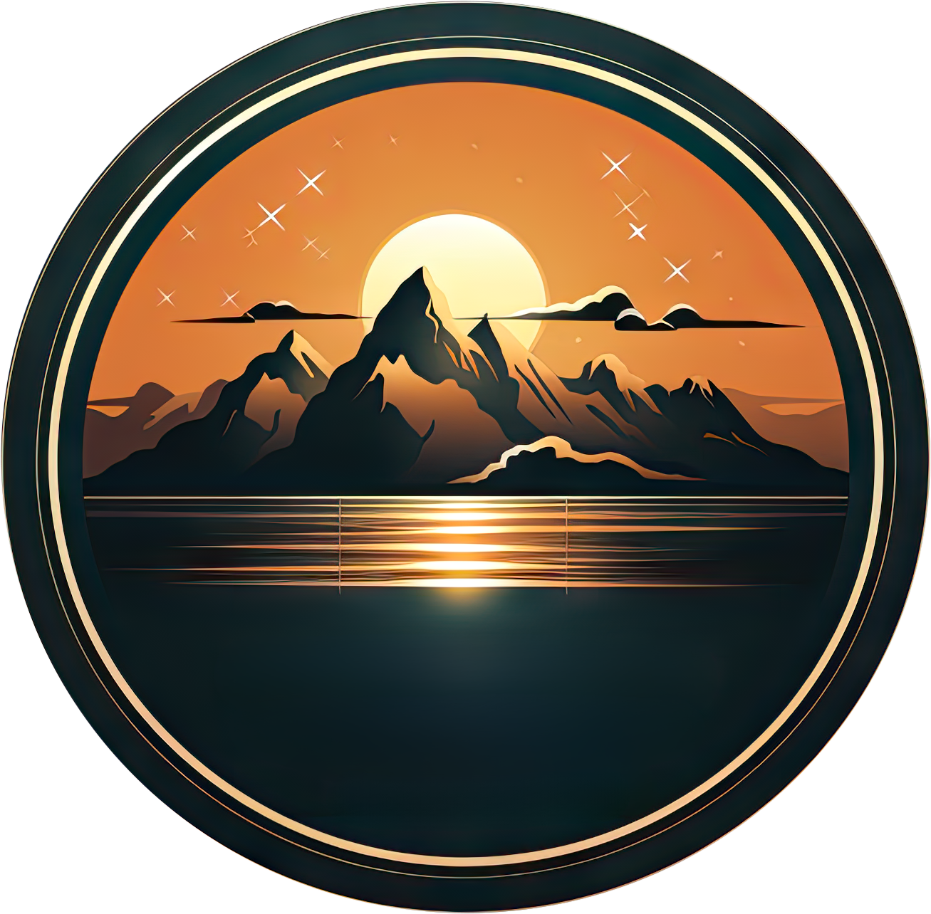 Preview for Mountain-landscape-icon-logo-mountain-sticker-32ce7
