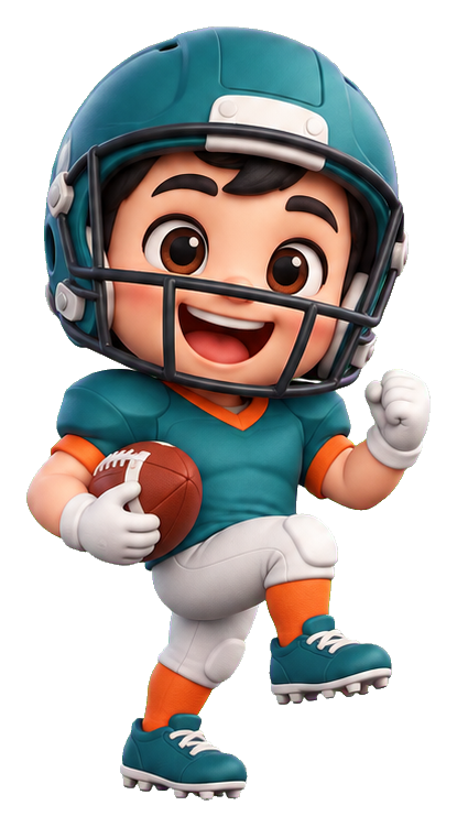 Preview for Teal High Knee March Football Sticker