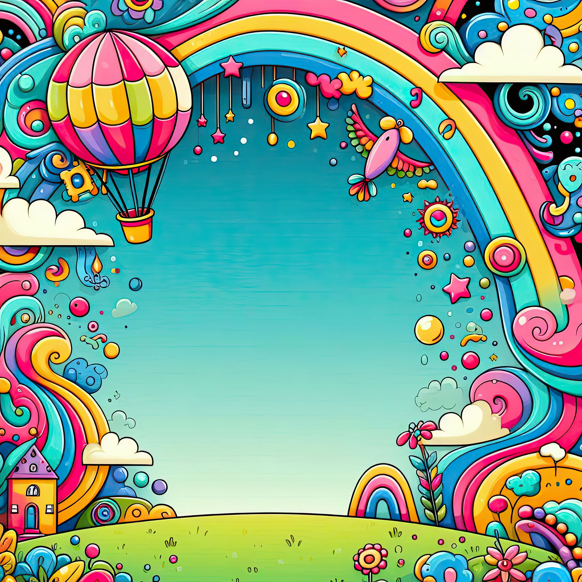 Preview for Whimsical-rainbow-landscape-template-whimsical-backdrop-backgrou-85881