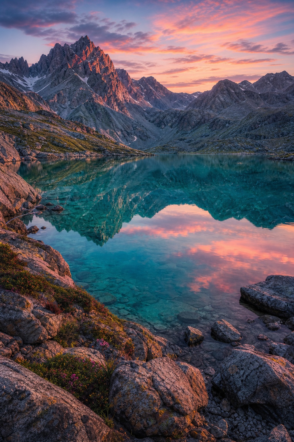Preview for Alpine Lake Reflection Stock Background
