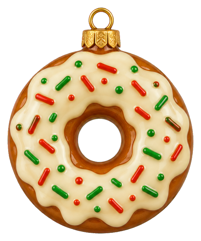 Preview for Iced Donut Christmas Ornament