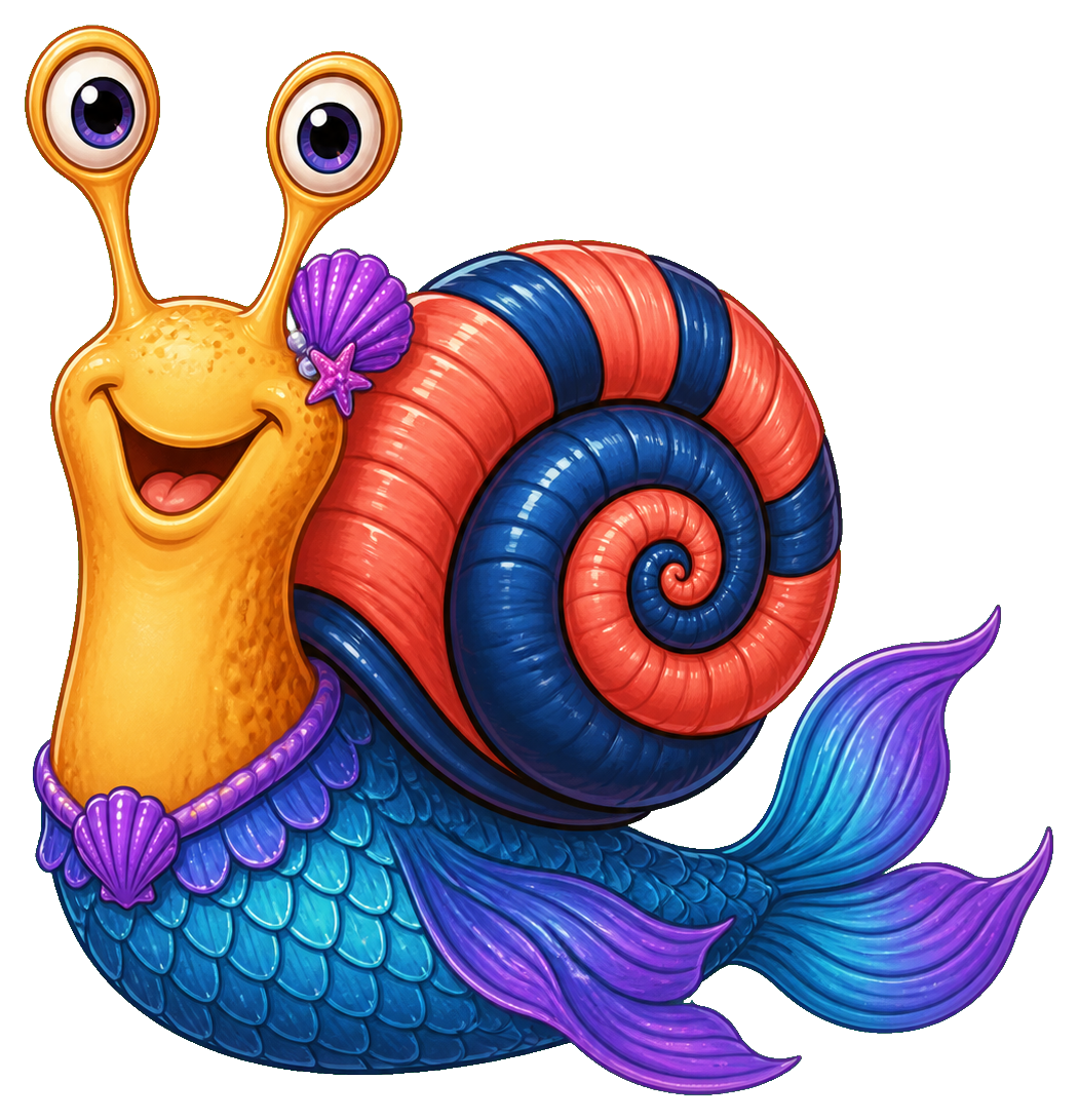 Preview for Mermaid Snail Sticker