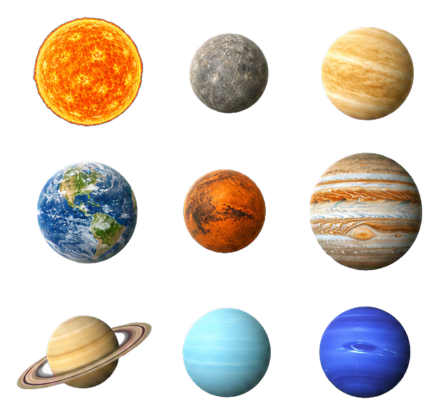 Preview for Planet Lineup Sticker For Space Designs