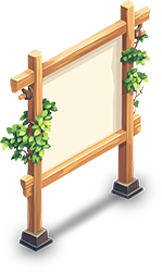 Preview for Blank-sign-template-with-foliage-islandobjects-sticker-8cb1f
