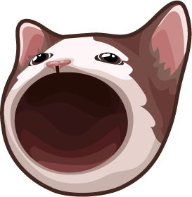 Preview for Cartoon-cat-face-illustration-animal-sticker-93ed0