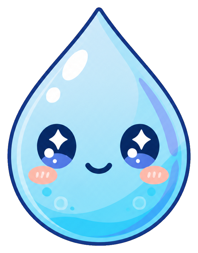 Preview for Kawaii Water Droplet Sticker