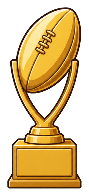 Preview for Gold Rugby Trophy Sticker