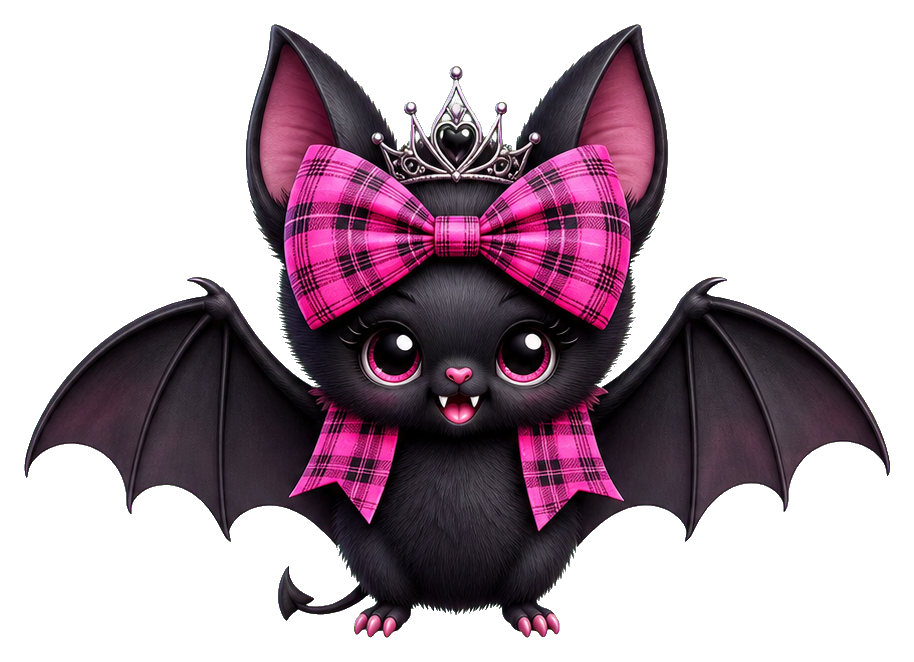 Preview for Pink Bow Black Bat Sticker