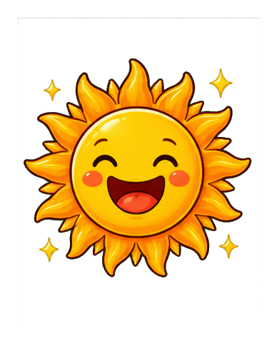 Preview for Laughing Kawaii Sun Sticker