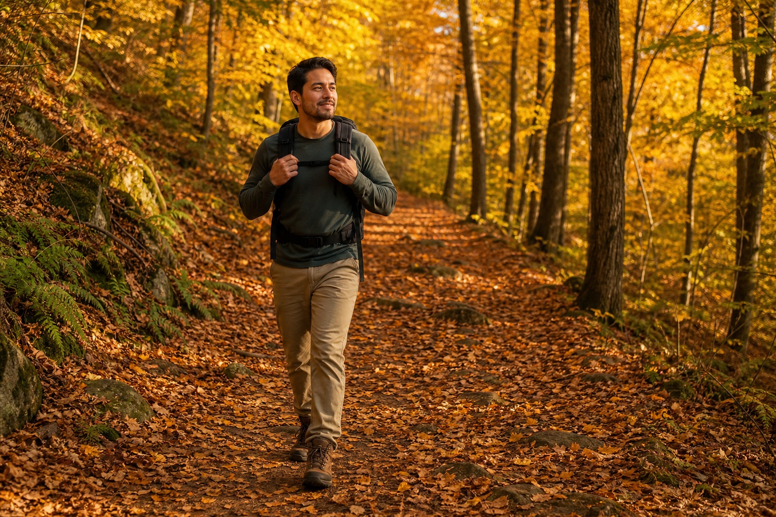 Preview for Autumn Hiking Trail Background