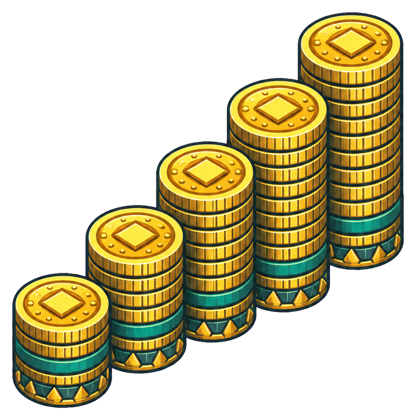 Preview for Coin Staircase Sticker For Finance Designs