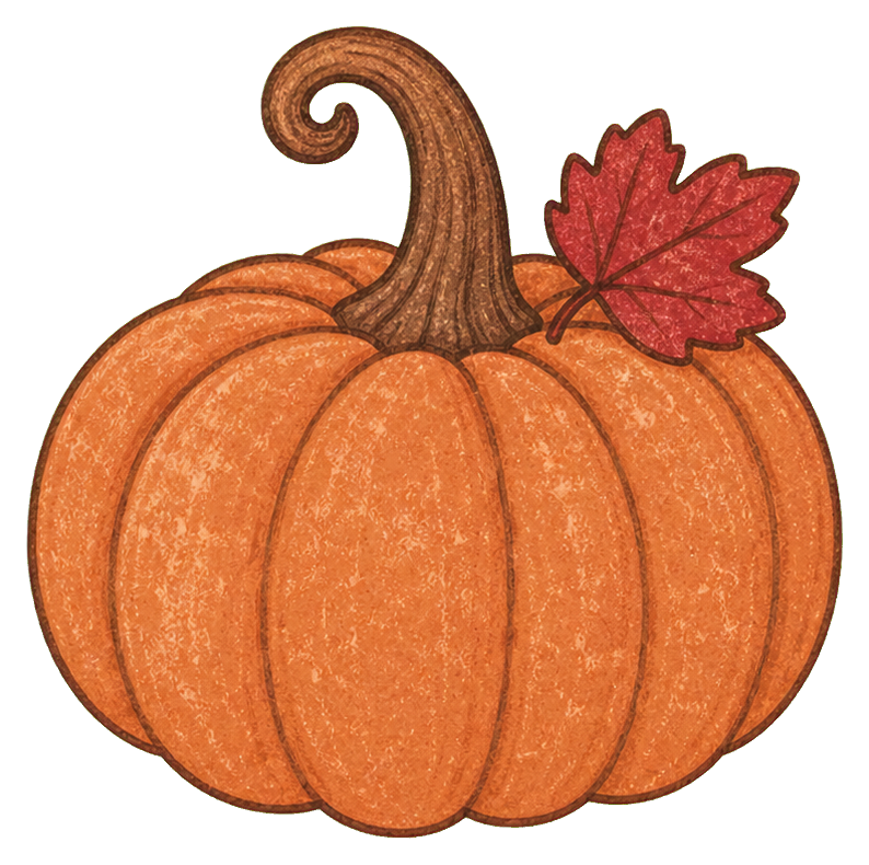 Preview for Ribbed Pumpkin Sticker