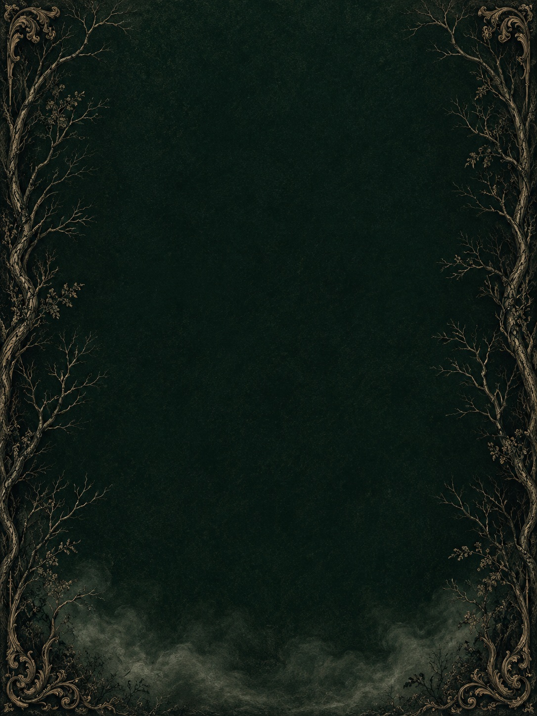 Preview for Portrait Gothic Forest Frame With Antique Brass Branches