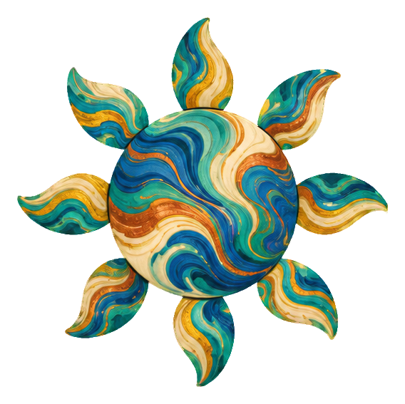 Preview for Marbled Celestial Shapes Sun Round Rays