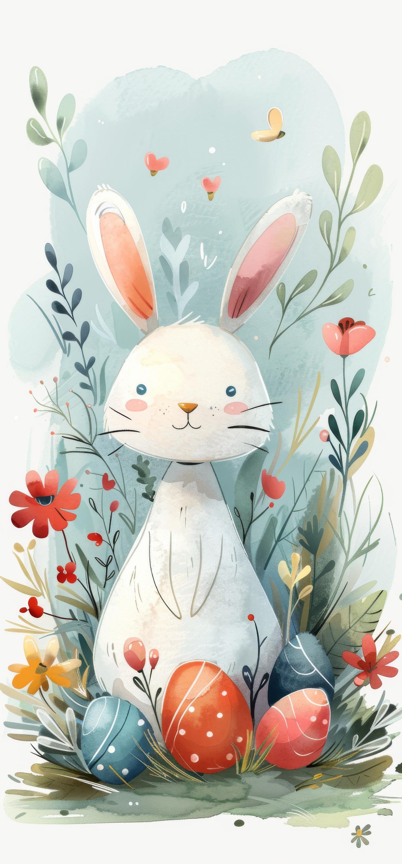 Preview for Easter-bunny-watercolor-illustration-easter-phone-background-30021