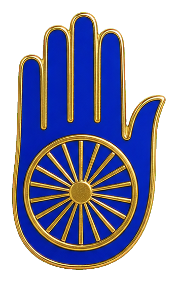 Preview for 24-spoke Jain Ahimsa Hand Sticker