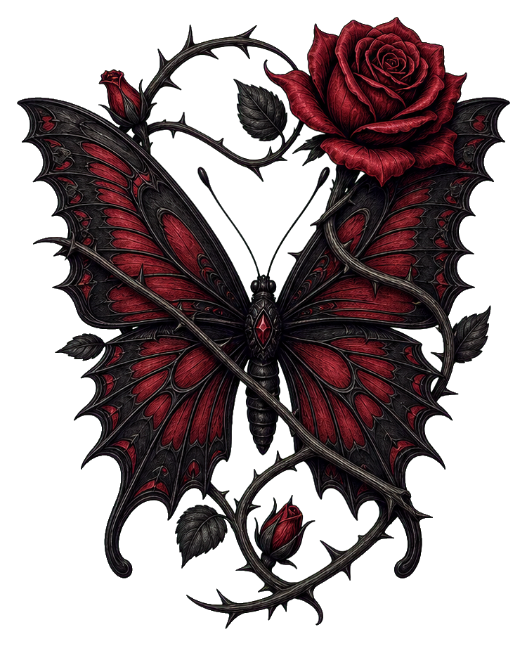 Preview for Thorned Rose Butterfly Sticker