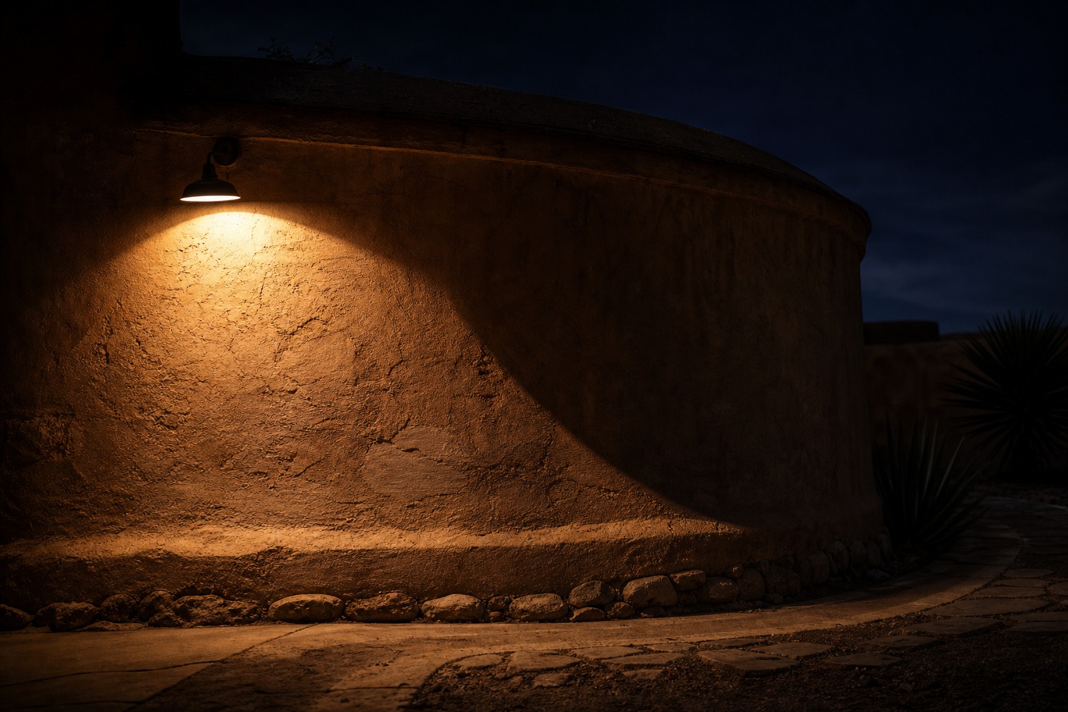 Preview for Night Desert Adobe Wall Background