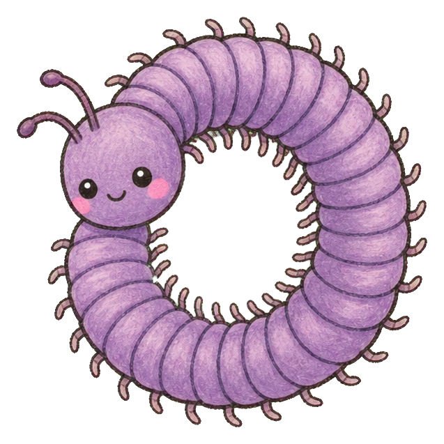 Preview for Purple Millipede Sticker