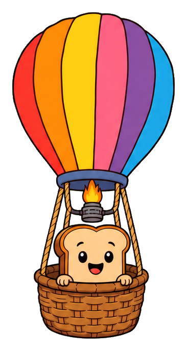 Preview for Toast Hot Air Balloon Sticker