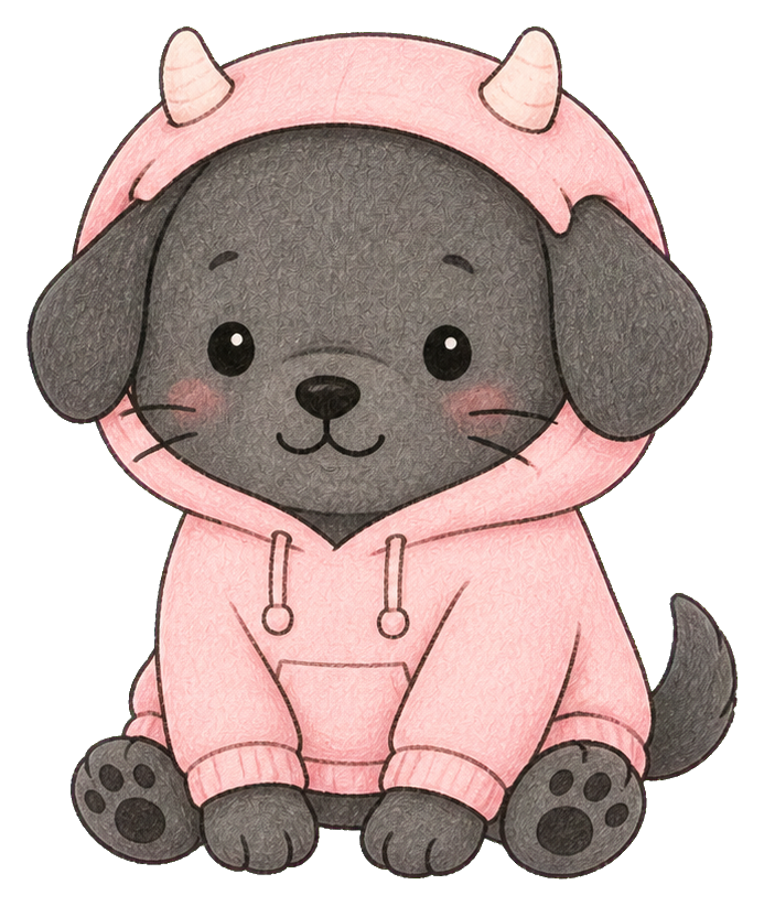Preview for Kawaii Puppy Dragon Hoodie Sticker