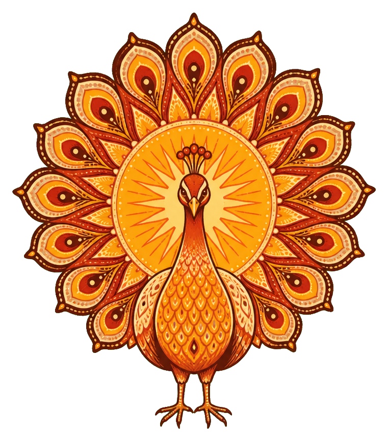 Preview for Sun Peacock Sticker