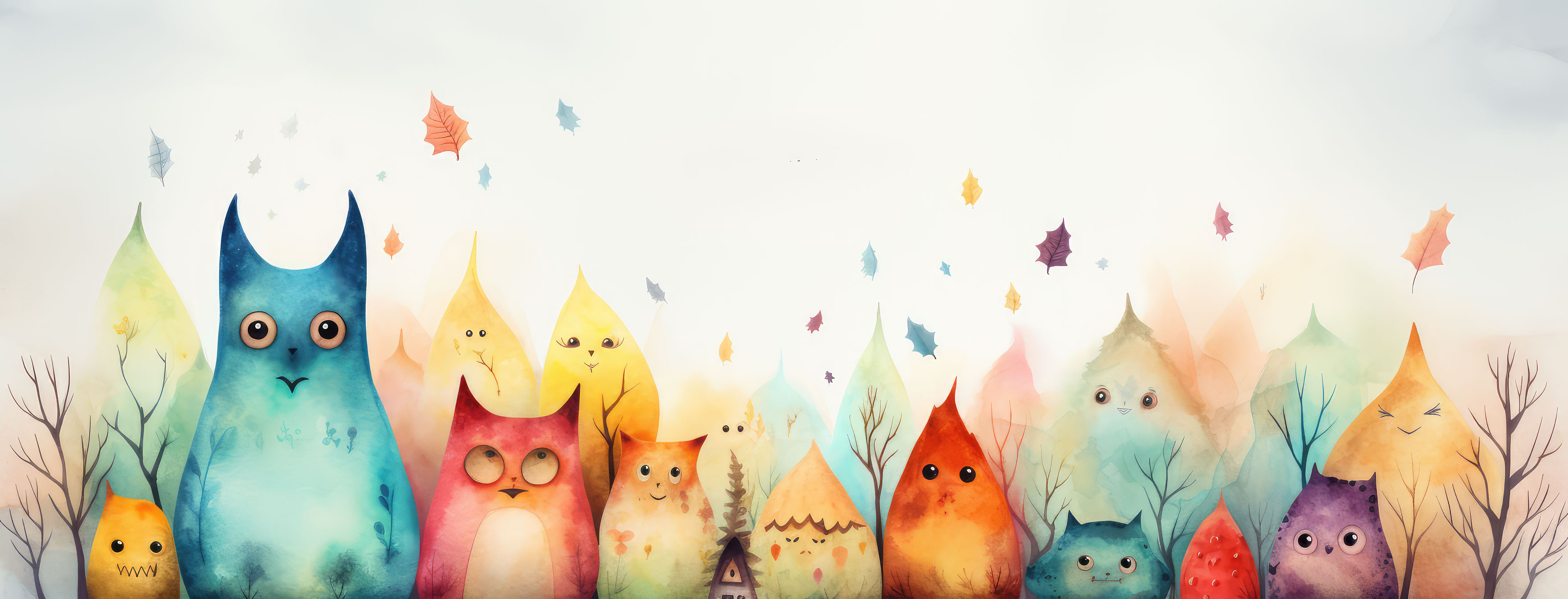 Preview for Whimsical-watercolor-cats-art-halloween-cover-background-30862