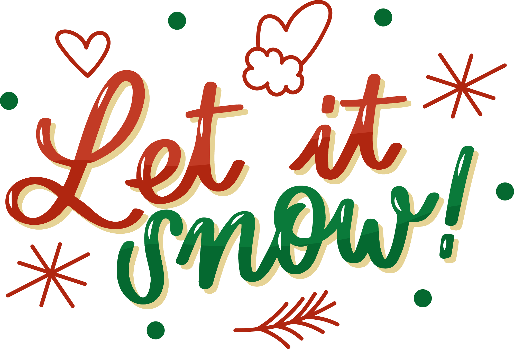 Preview for Let-it-snow-winter-design-christmas-sticker-29ebf