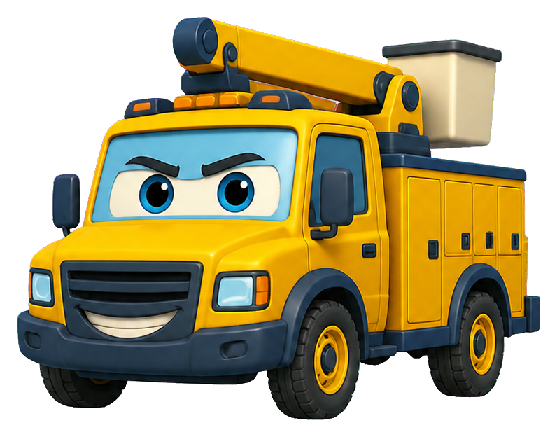 Preview for Utility Bucket Truck Character Sticker