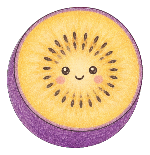 Preview for Kiwi Half Radial Seeds Sticker