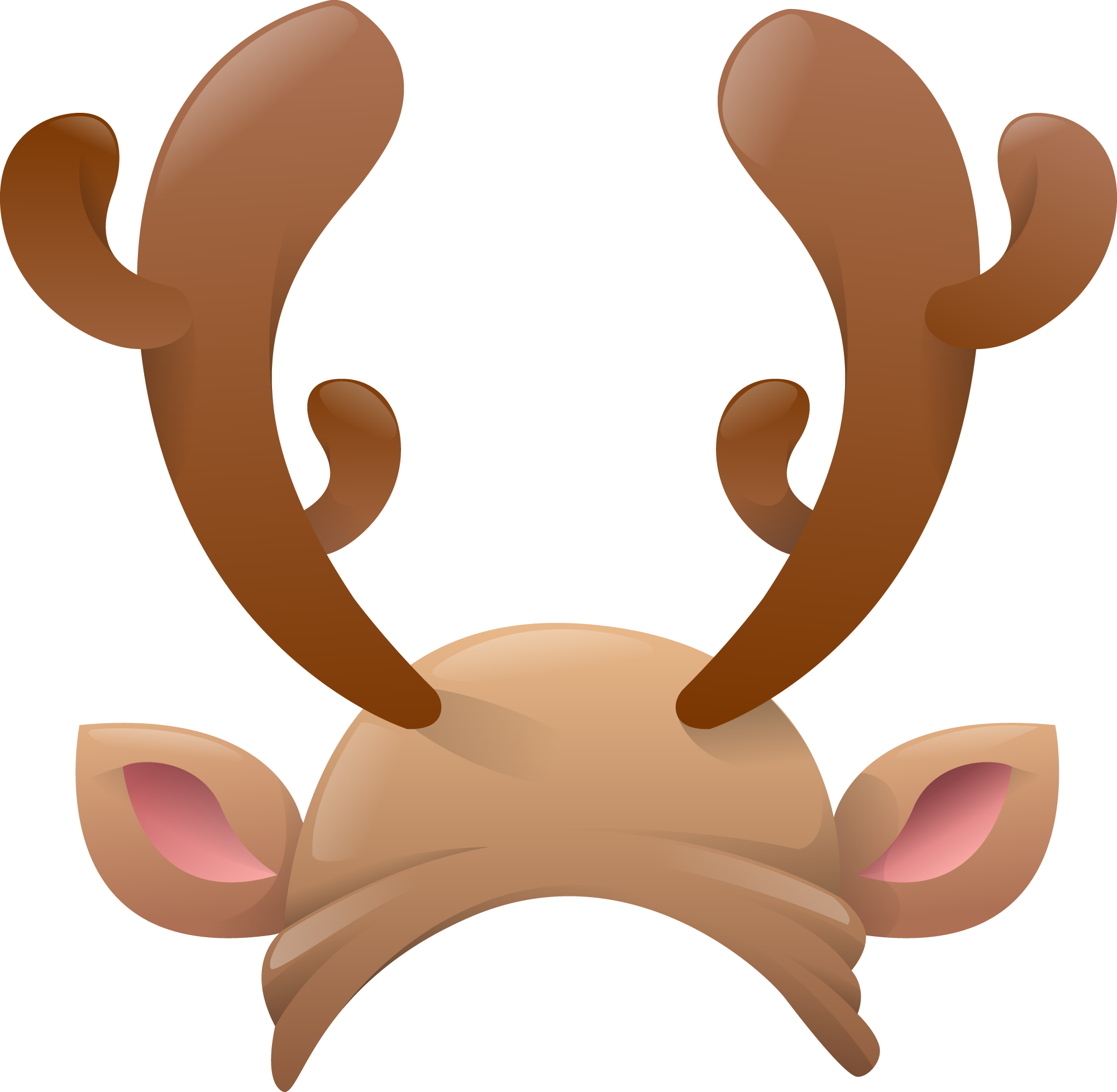 Preview for Reindeer-head-illustration-christmas-hat-sticker-a0000