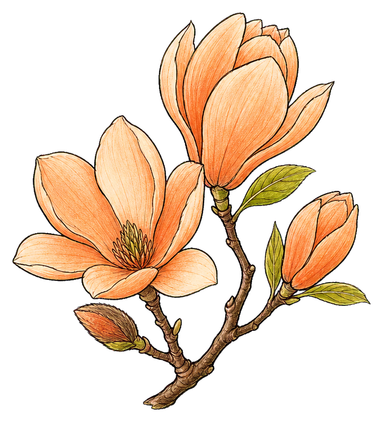 Preview for Apricot Magnolia Branch Sticker