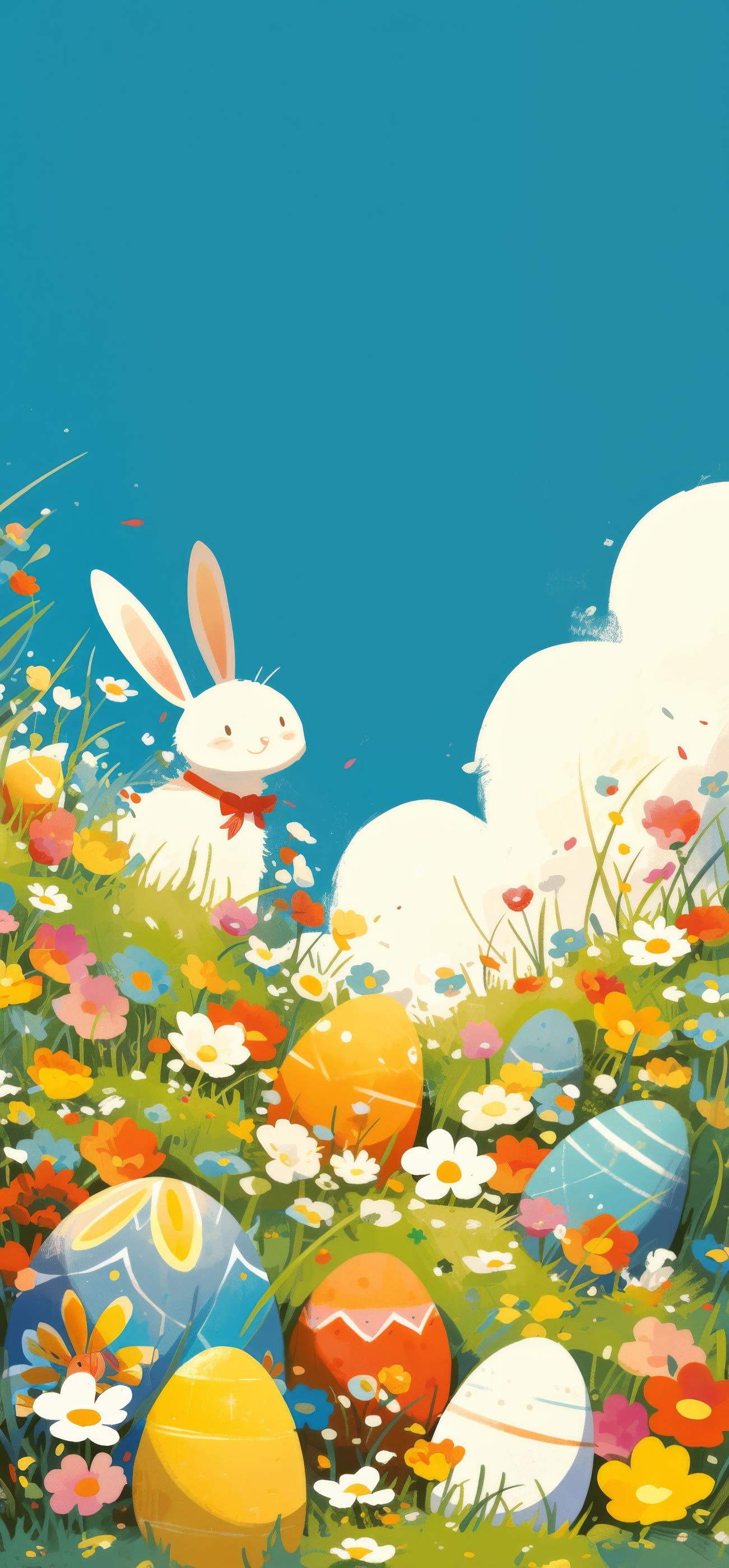 Preview for Easter-bunny-floral-landscape-easter-phone-background-3eab3