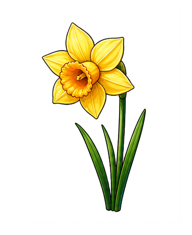 Preview for Yellow Daffodil Stem Sticker