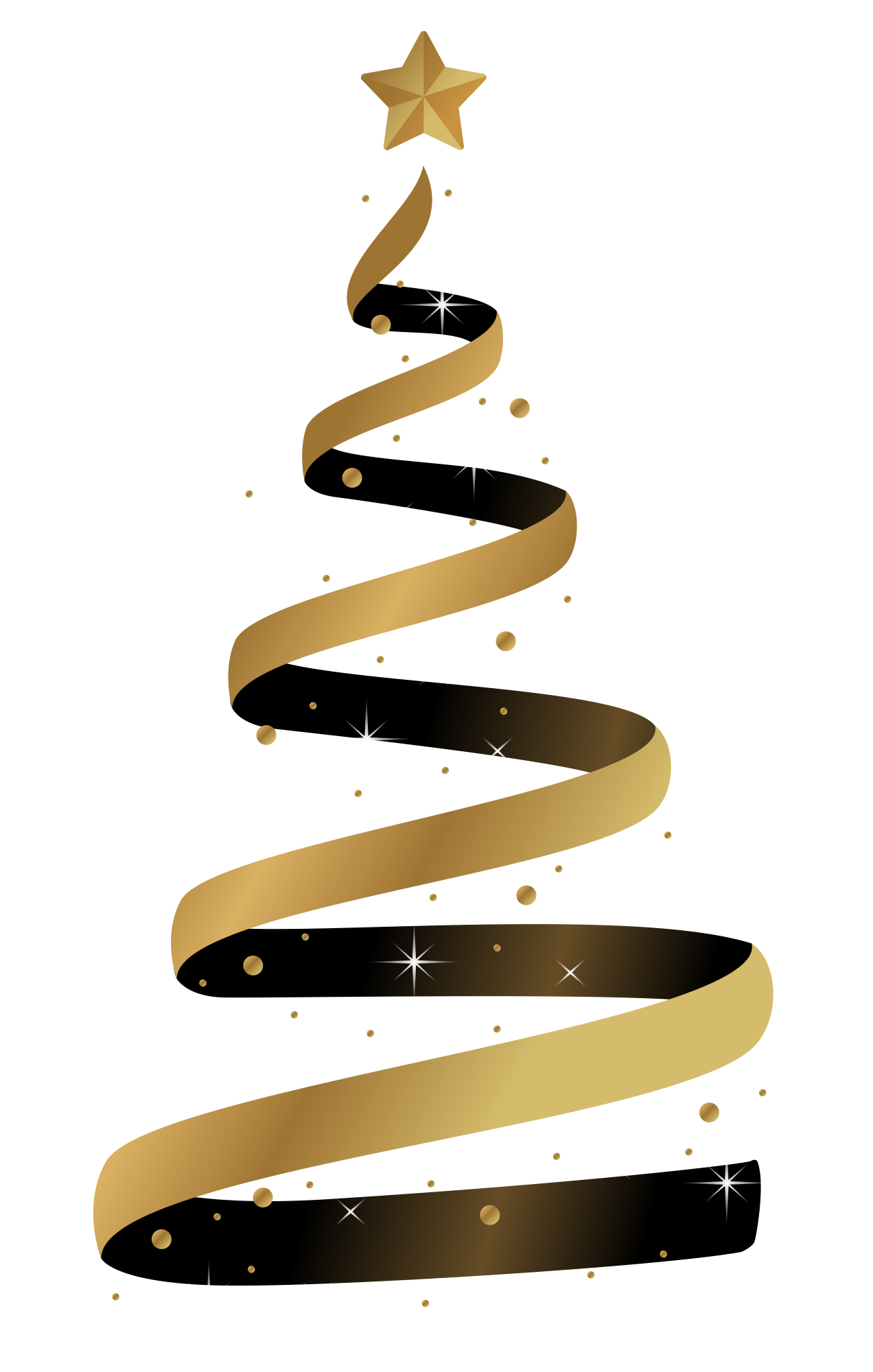 Preview for Golden-christmas-tree-illustration-sticker-0fa85