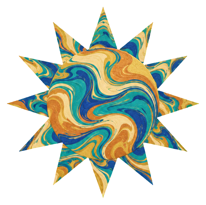 Preview for Marbled Celestial Shapes Sun Triangle Rays