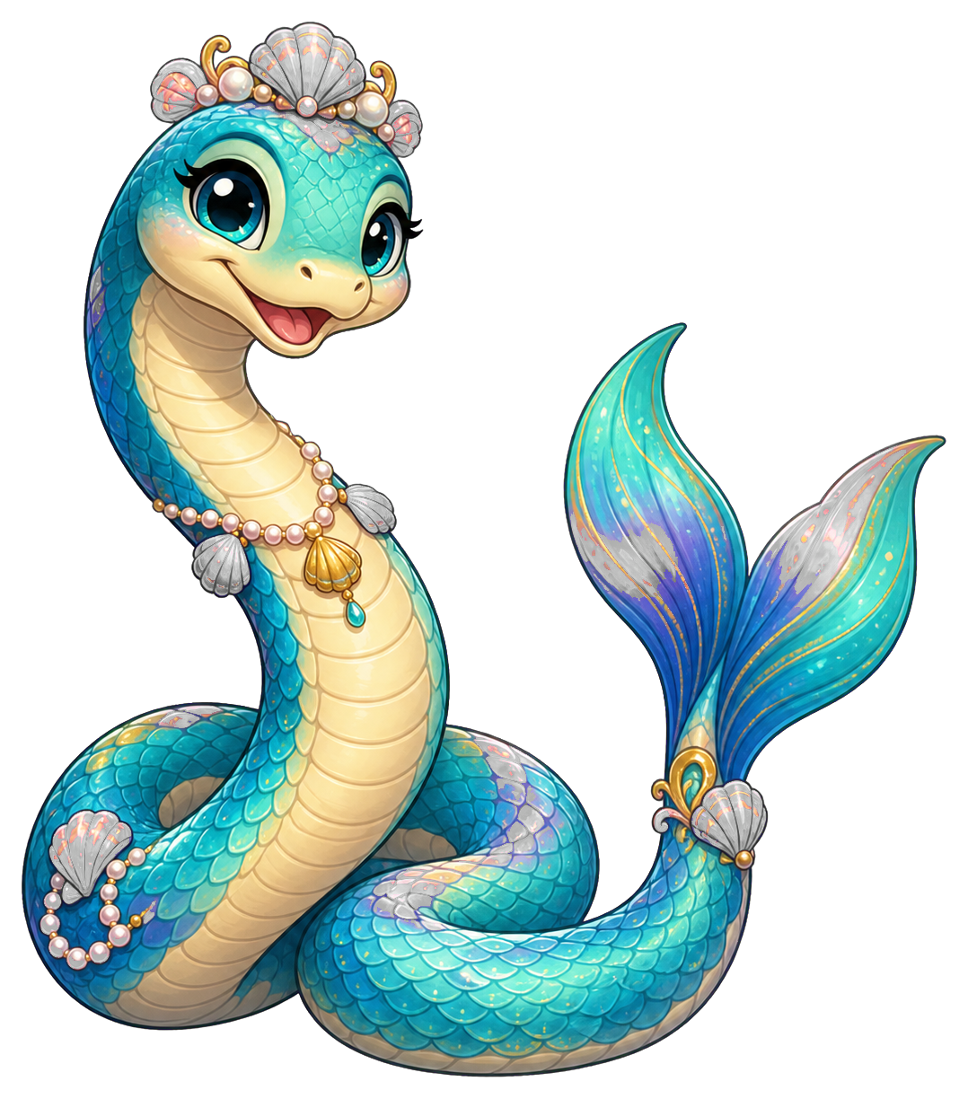 Preview for Mermaid Snake Sticker For Pizap Designs