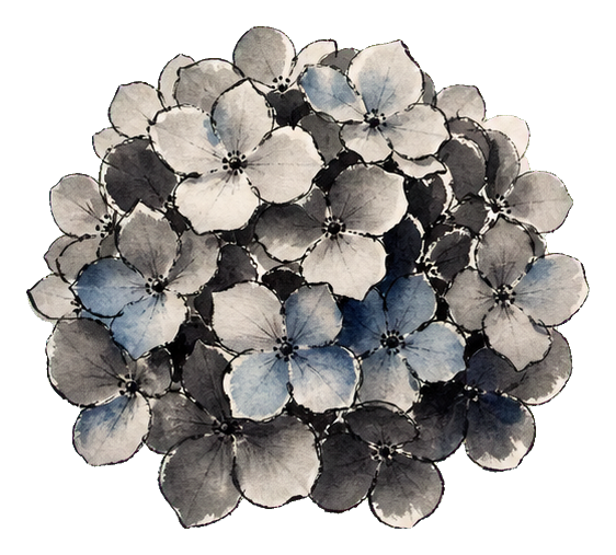 Preview for Cobalt Hydrangea Cluster Sticker