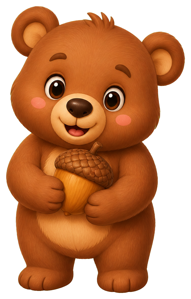 Preview for Bear With Acorn Sticker