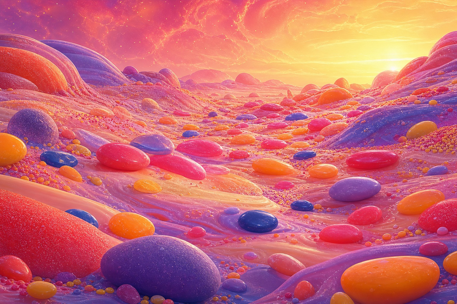 Preview for Sunset Glow Giant Sprinkle Field Background