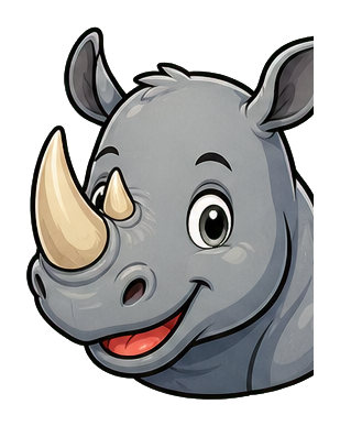 Preview for Rhino Buddy Sticker For Zoo-themed Designs