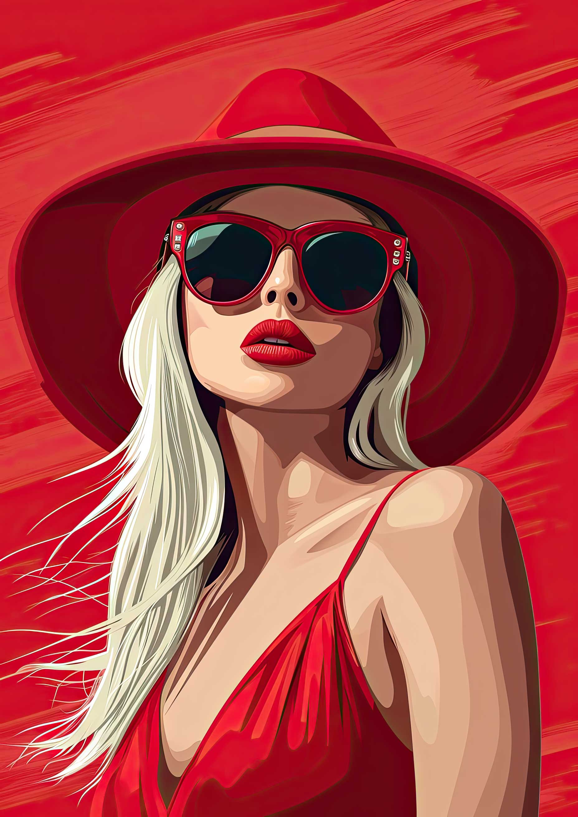 Preview for Stylish-woman-red-sunglasses-celebrities-background-deec2