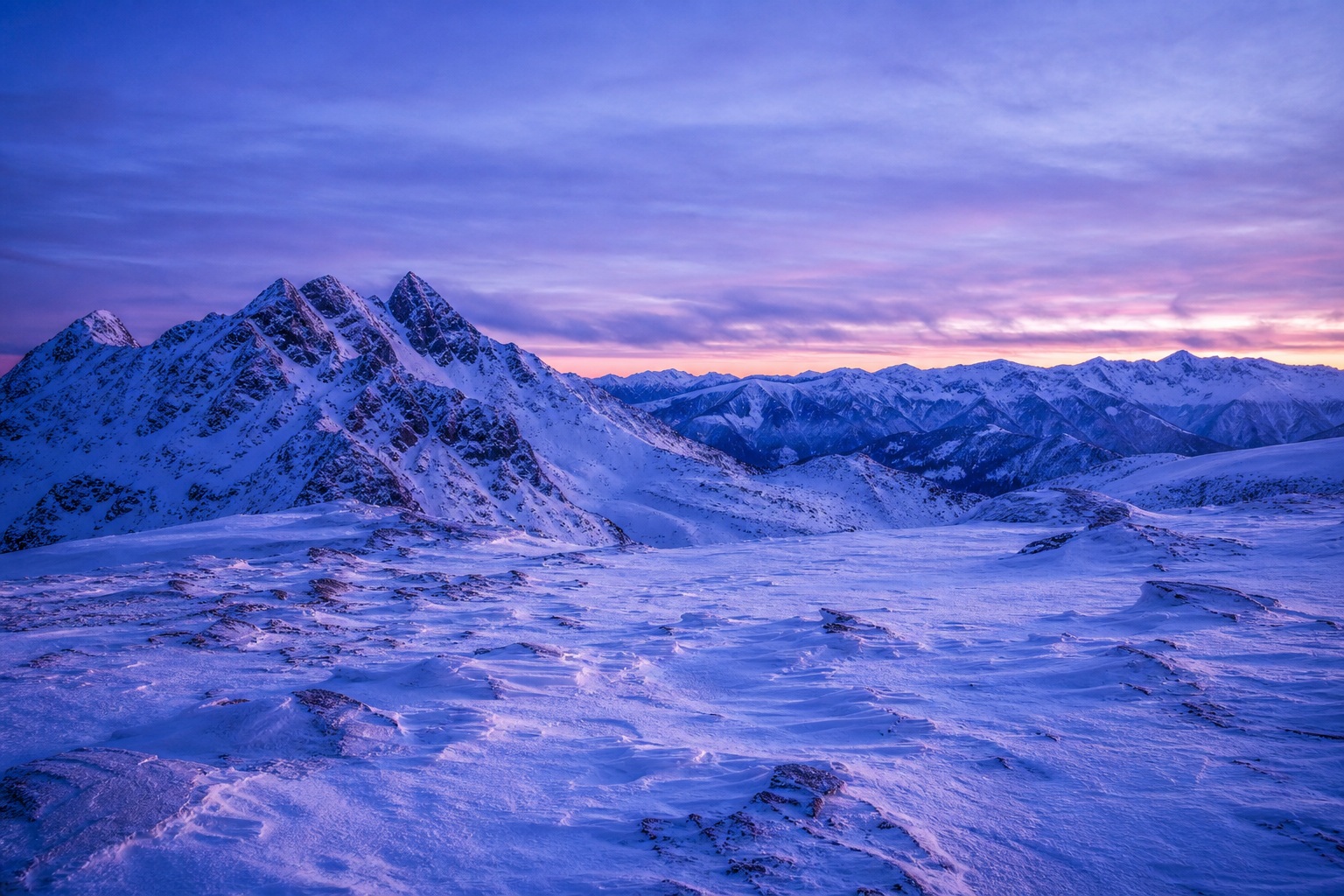 Preview for Snowy Alpine Winter Background