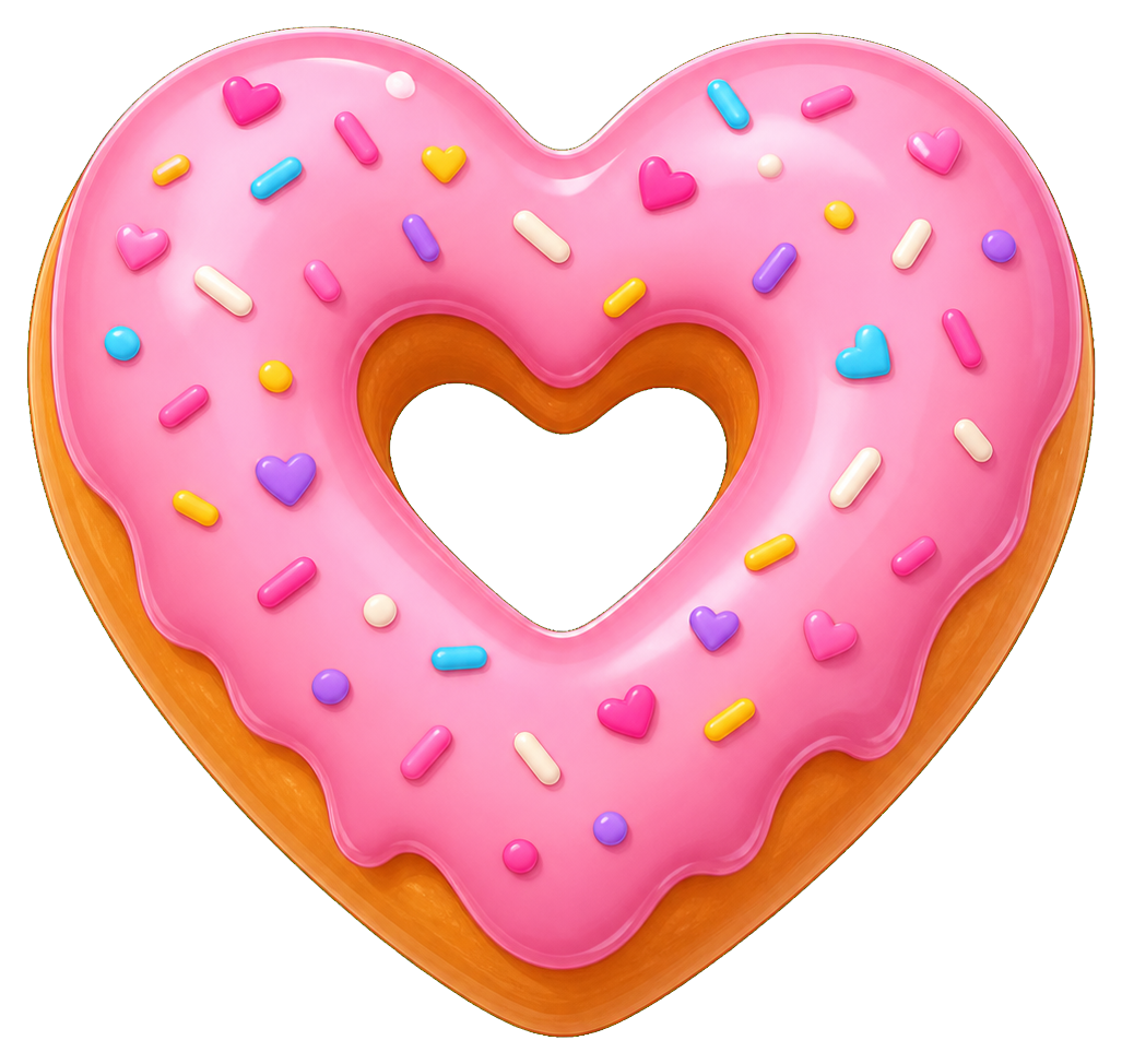 Preview for Heart Donut Sticker