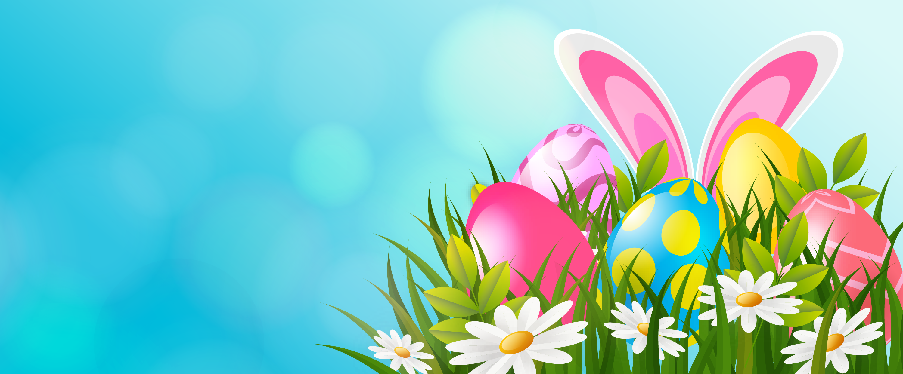 Preview for Easter-eggs-in-blooming-flowers-easter-facebook-background-6f8e2