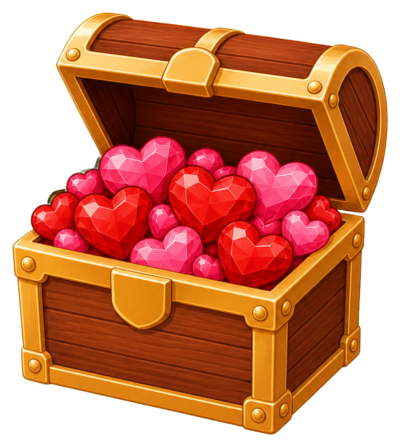 Preview for Heart Treasure Chest Sticker