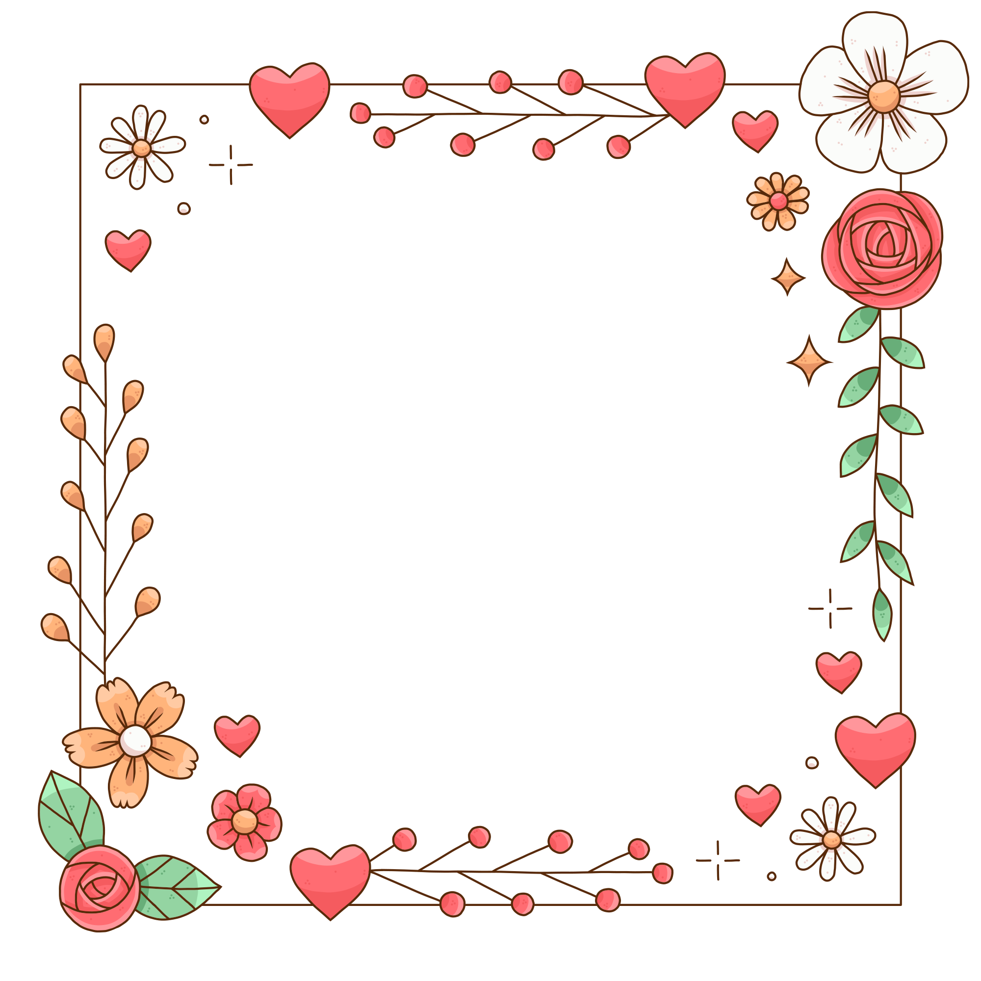 Preview for Floral-frame-template-love-design-sticker-11c2c