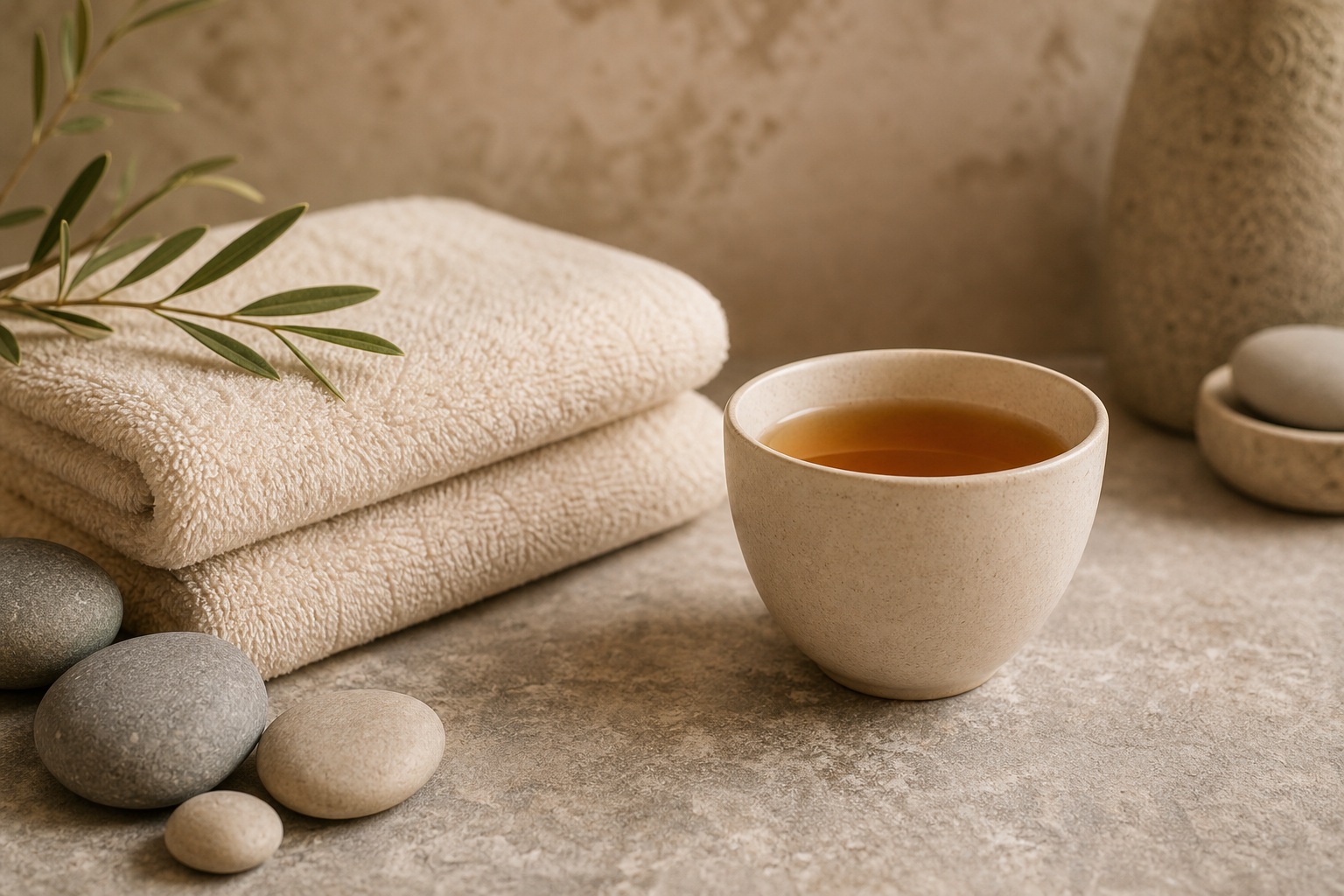 Preview for Tea And Soft Towel Wellness Background