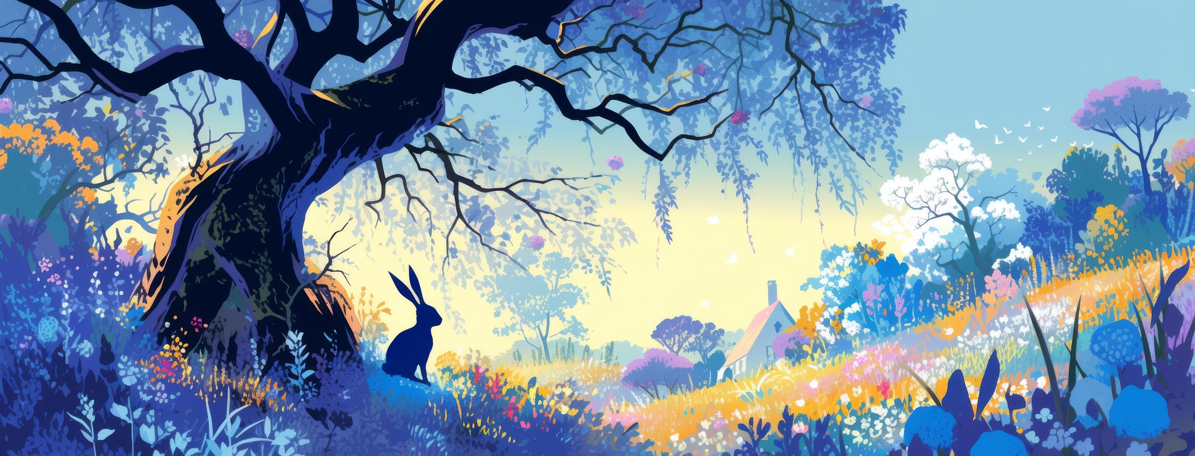 Preview for Vibrant-forest-landscape-easter-facebook-background-786aa