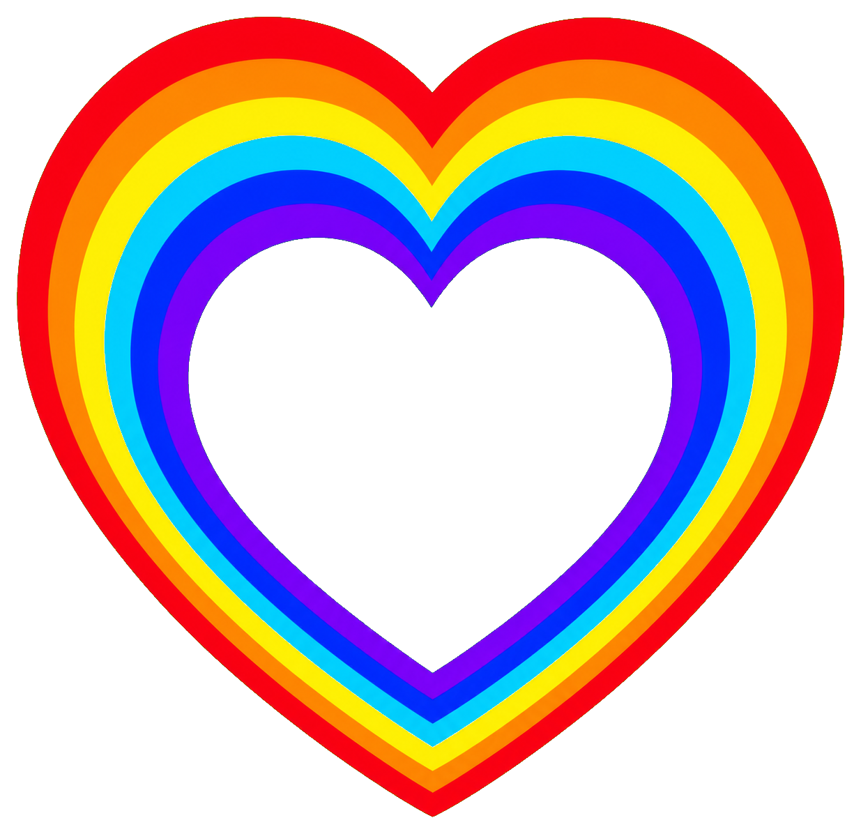 Preview for Heart Rainbow Sticker For Creative Designs